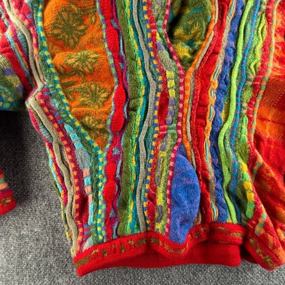 COOGI Australia Pure New Wool Sweater Colorful Red Crew Neck Pullover Medium - Picture 3 of 16